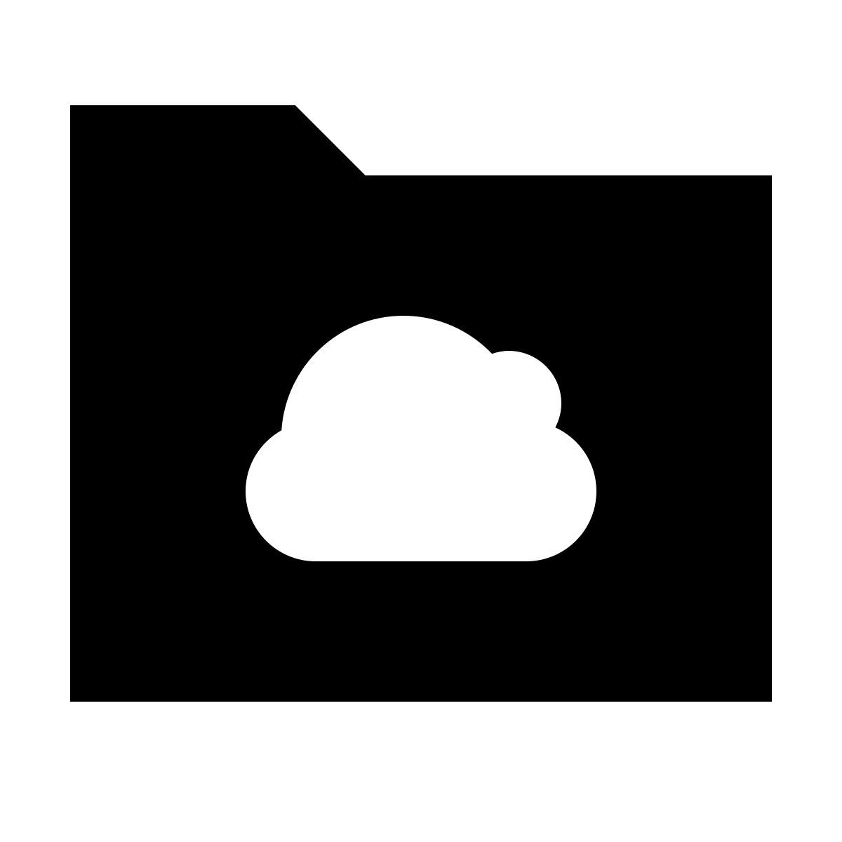 forma regular filled sharp style облачная папка icon