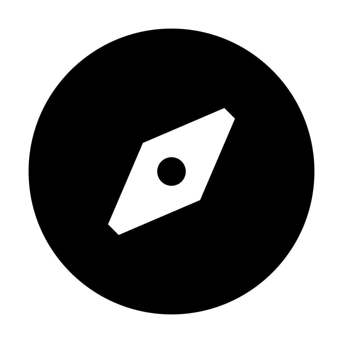 forma regular filled sharp style компас icon