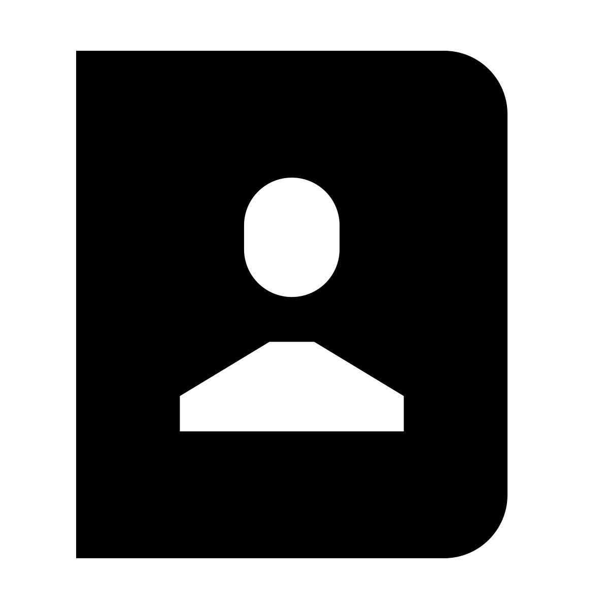 forma regular filled sharp style контакты icon