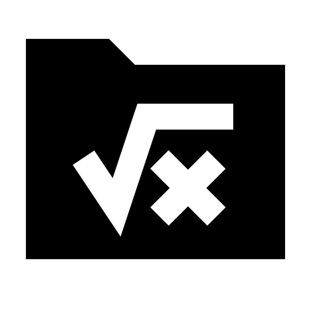 forma regular filled sharp style папка математика icon