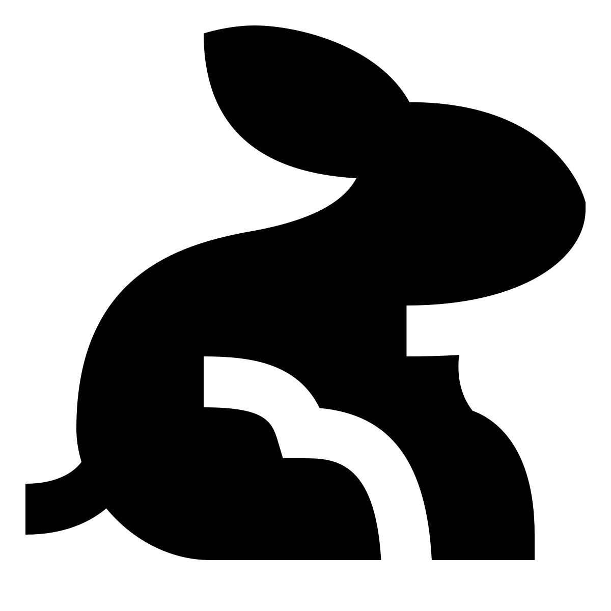 forma regular filled sharp style кролик icon