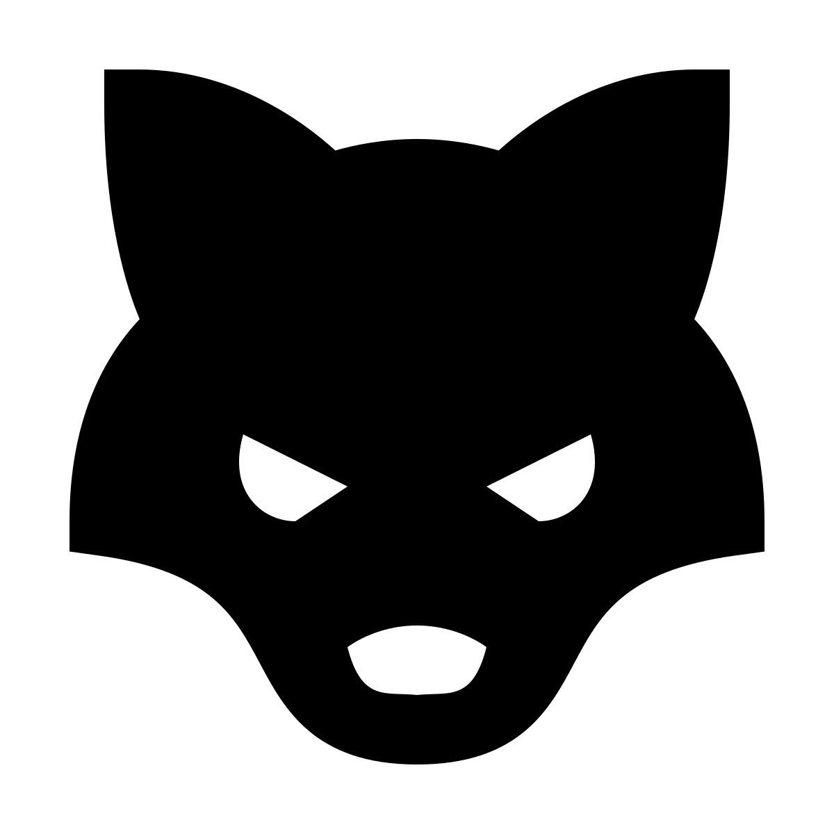 forma regular filled sharp style волк icon