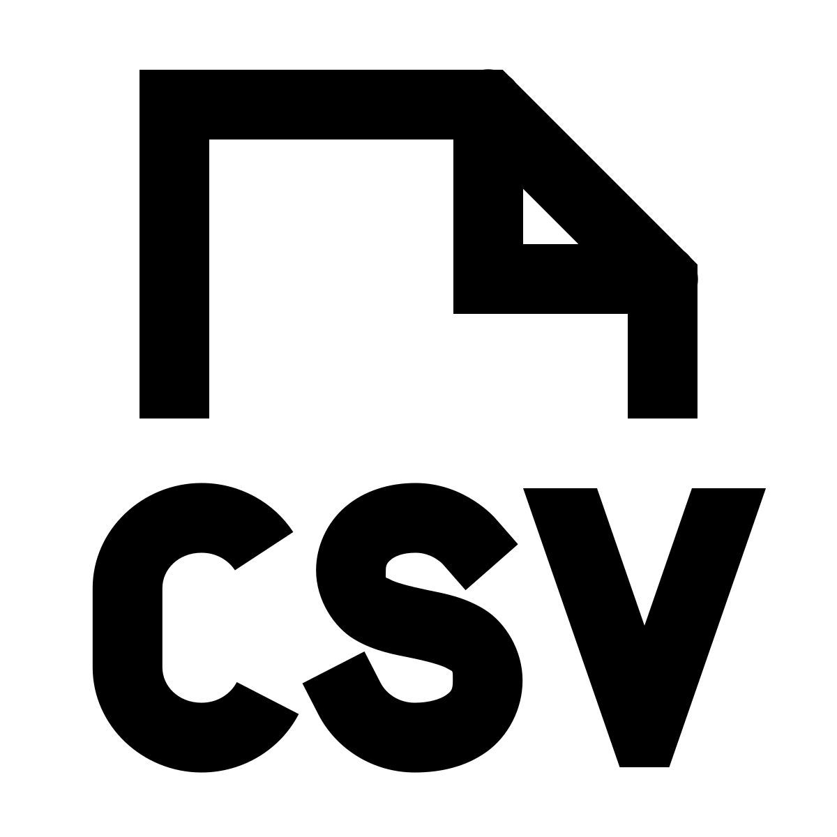 forma regular sharp style csv icon