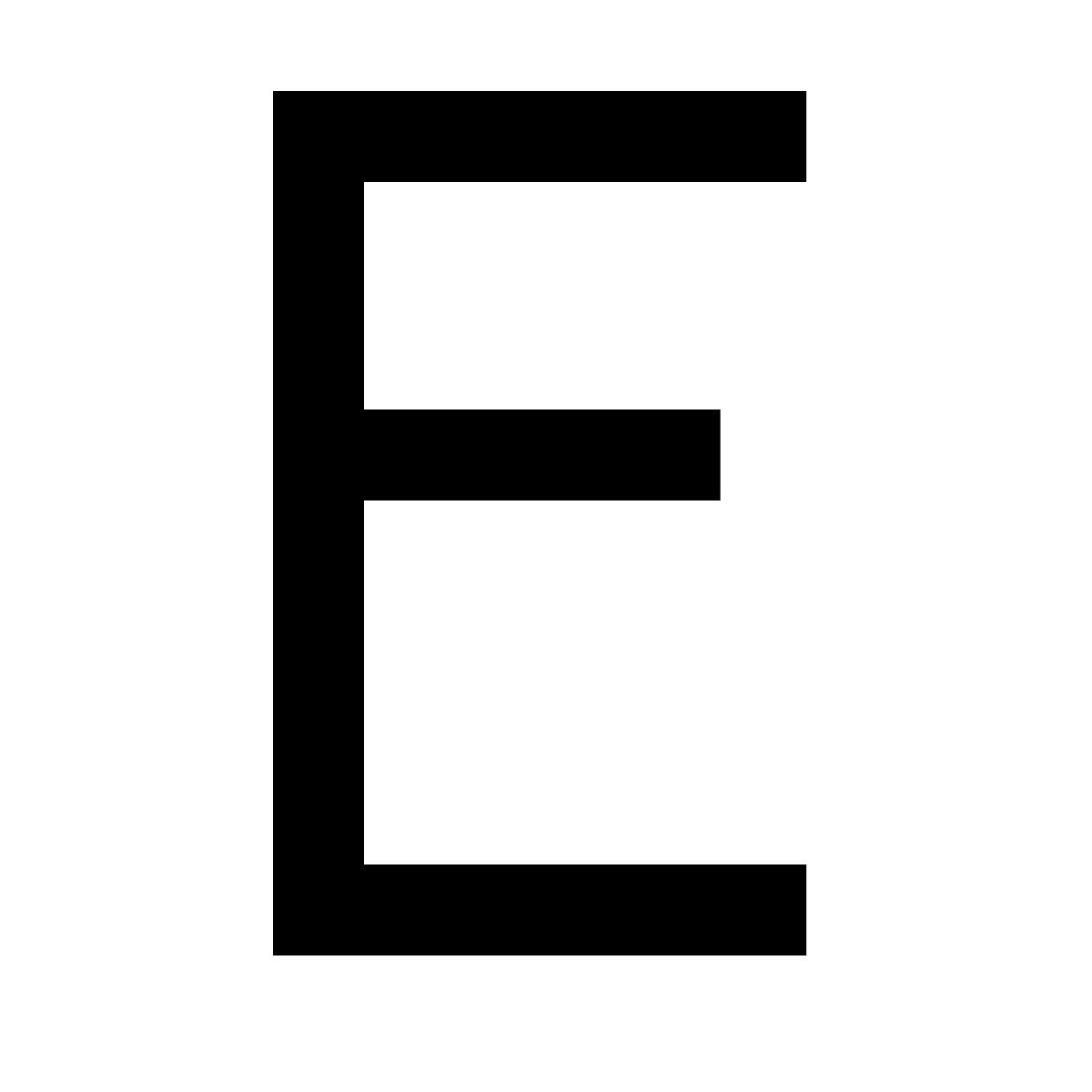 forma regular sharp style буква е icon