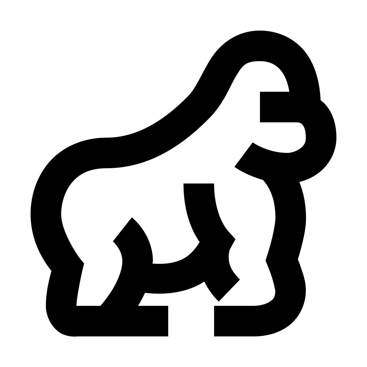 forma regular sharp style горилла icon