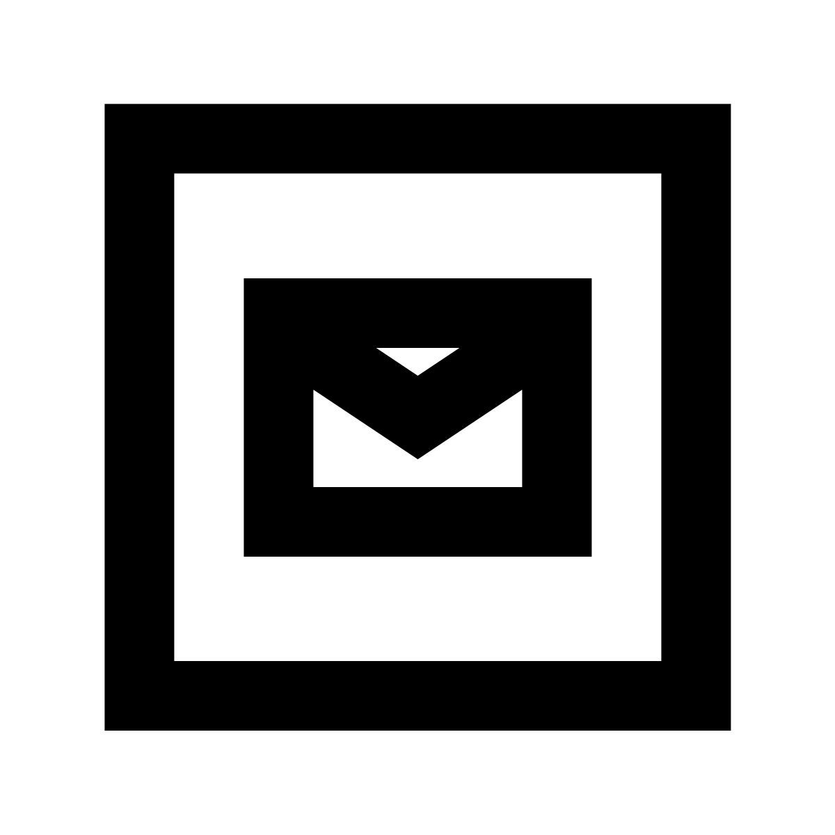 forma regular sharp style сообщение в квадрате icon