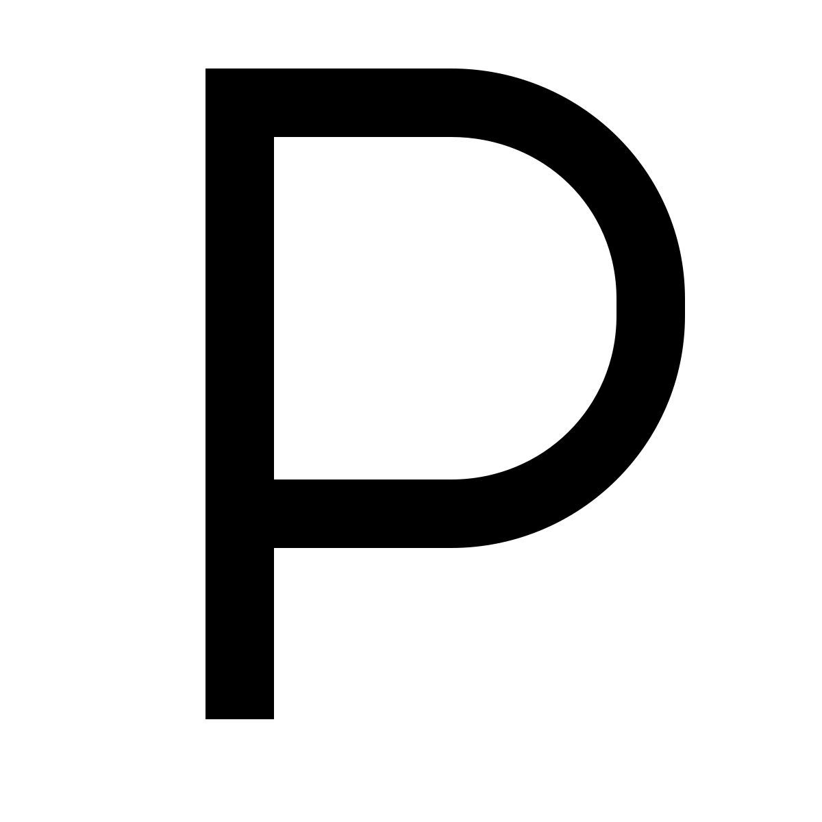 forma regular sharp style p icon