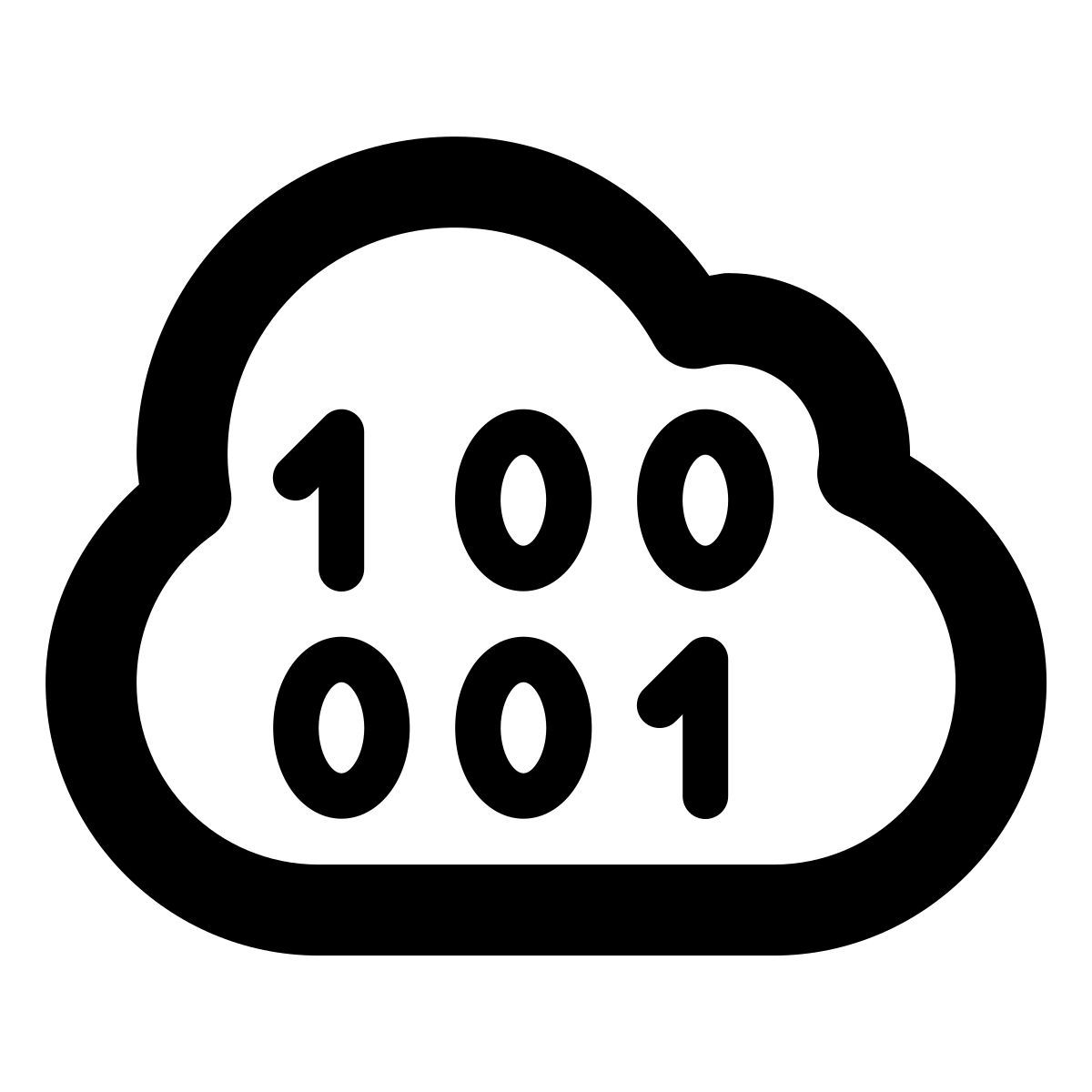 forma regular style облако двоичный код icon