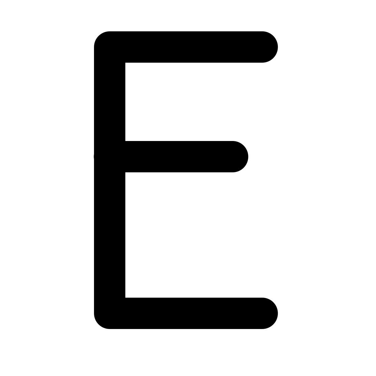 forma regular style буква е icon
