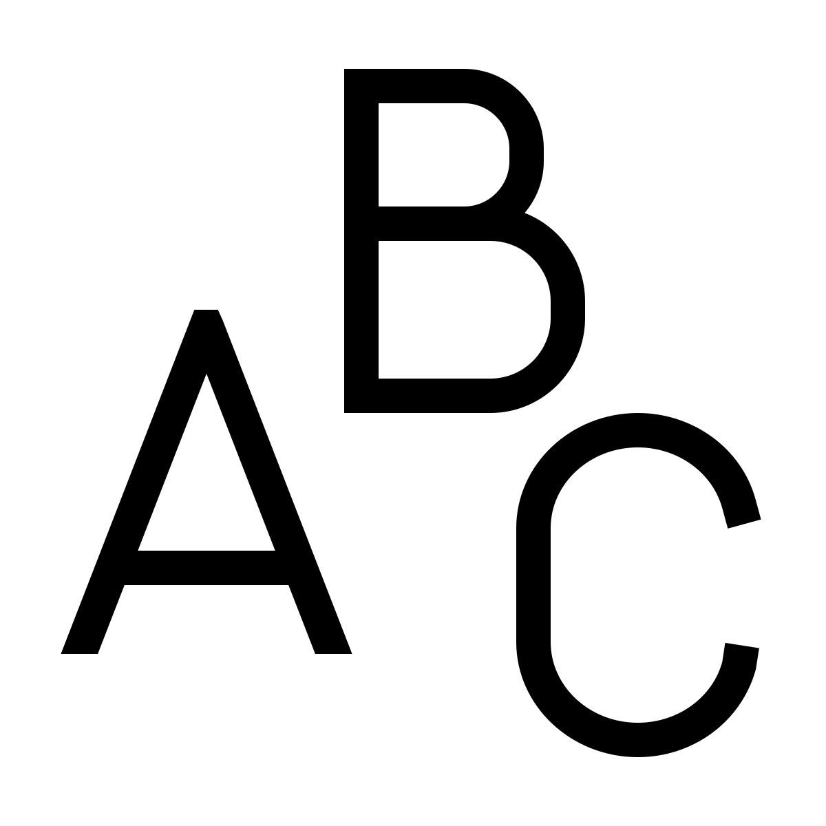forma thin filled sharp style азбука icon
