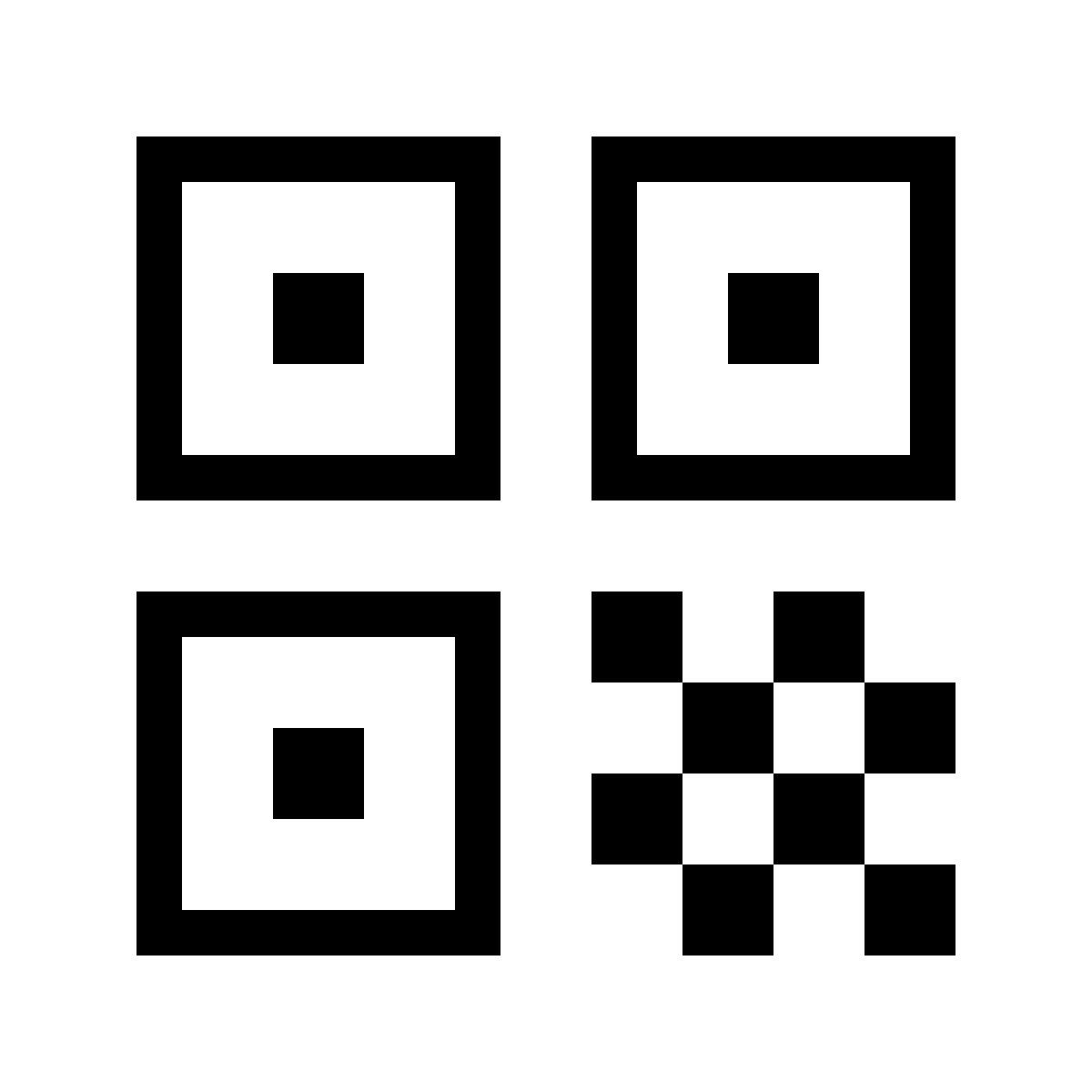 forma thin filled sharp style qr код icon