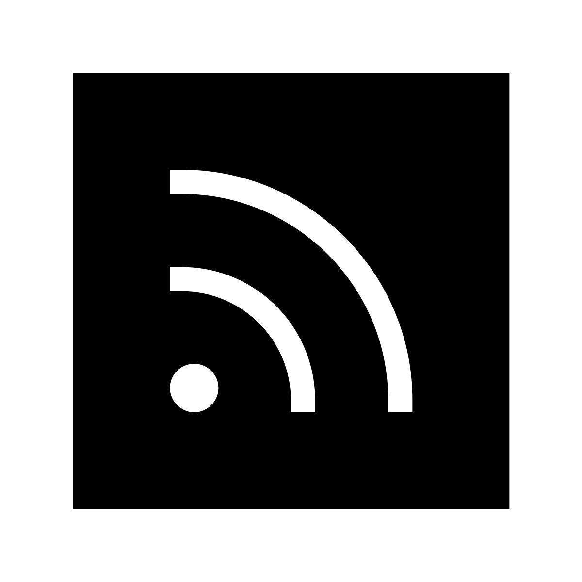 forma thin filled sharp style rss icon