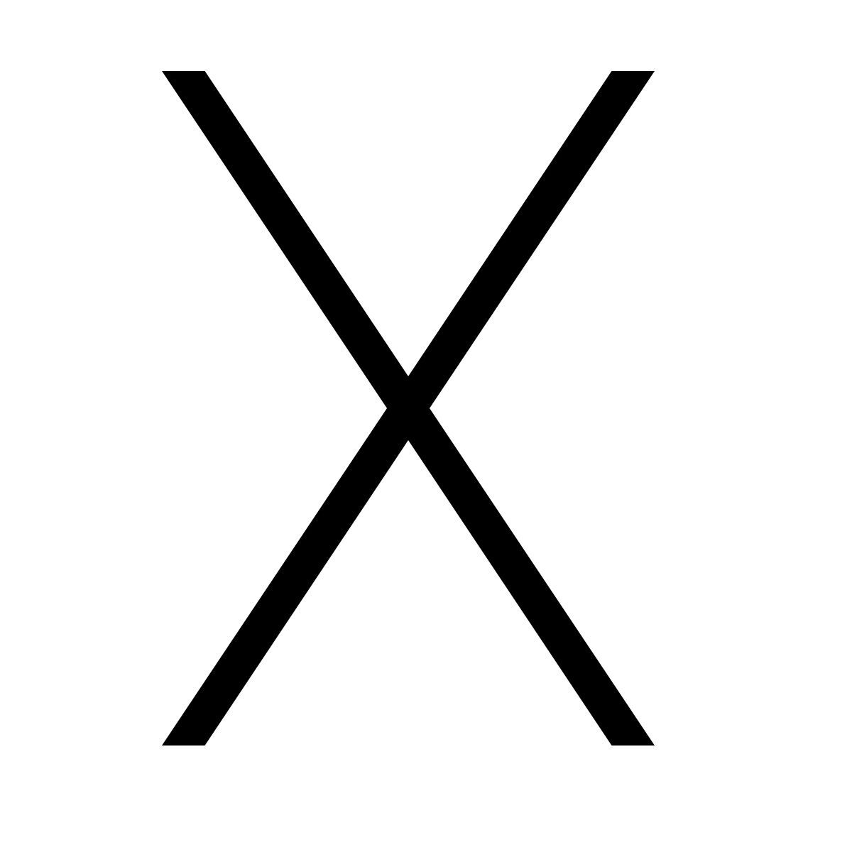 forma thin filled sharp style x icon