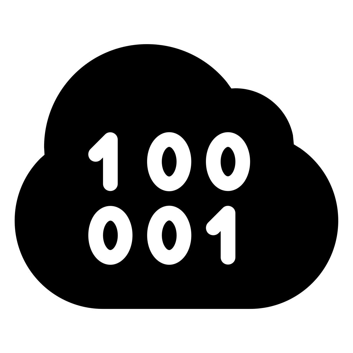 forma thin filled style облако двоичный код icon