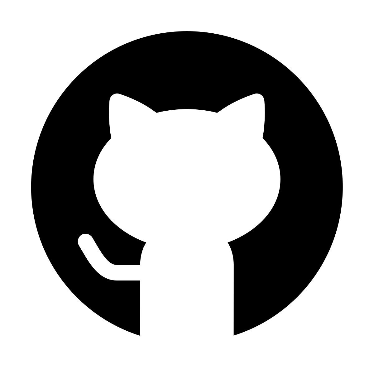 forma thin filled style github icon