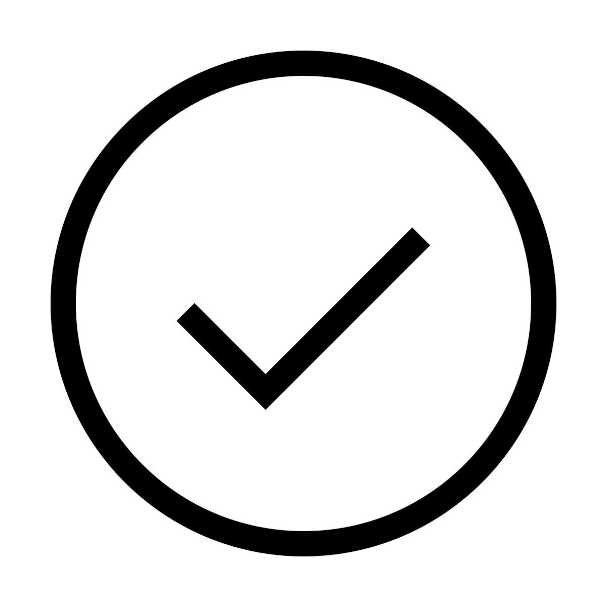 forma thin sharp style ok icon