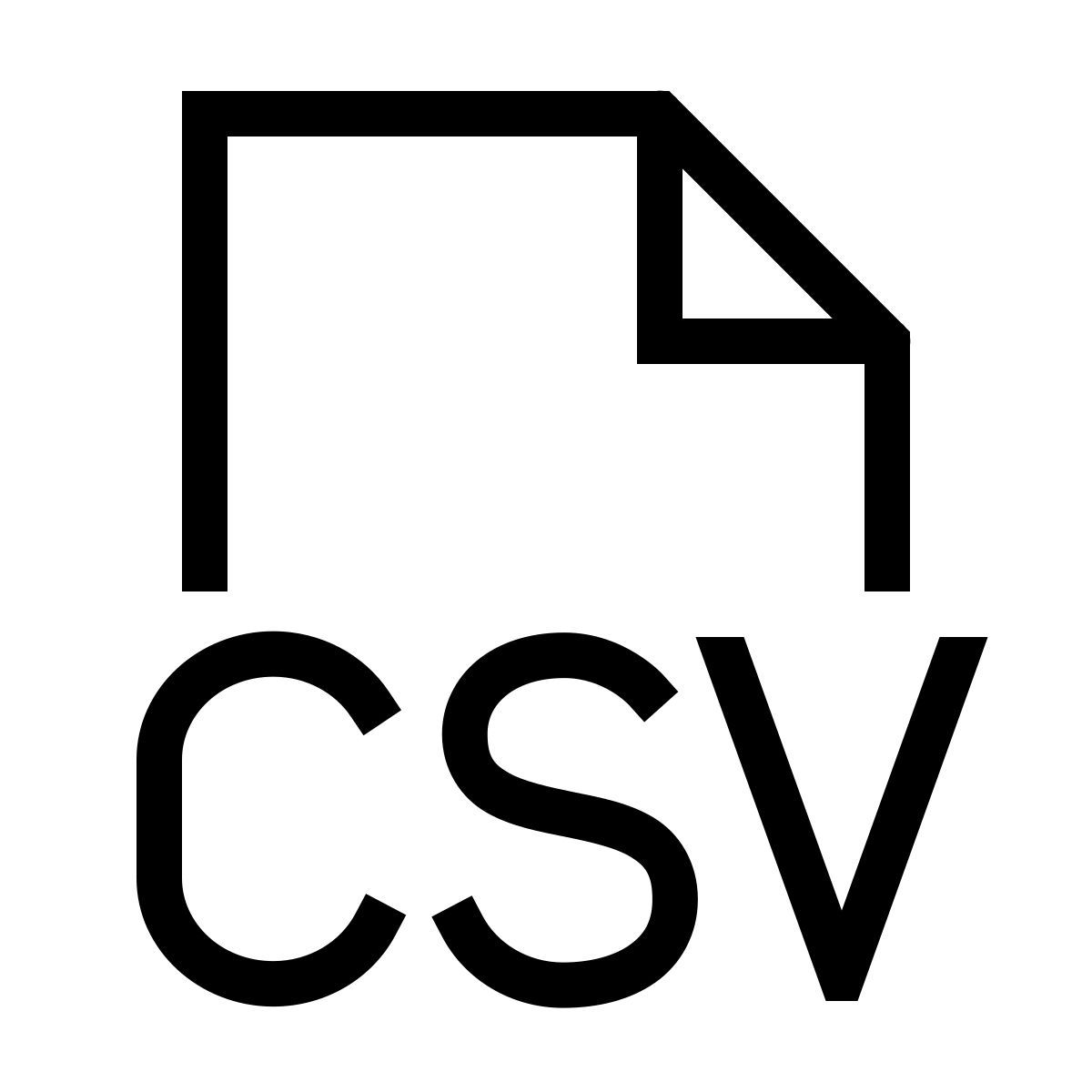 forma thin sharp style csv icon
