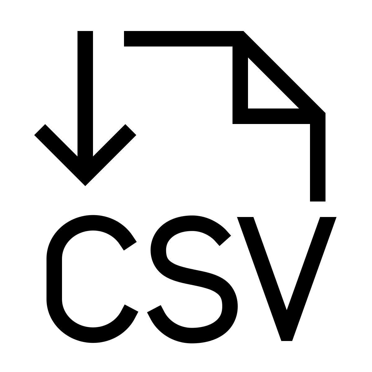 forma thin sharp style csv icon