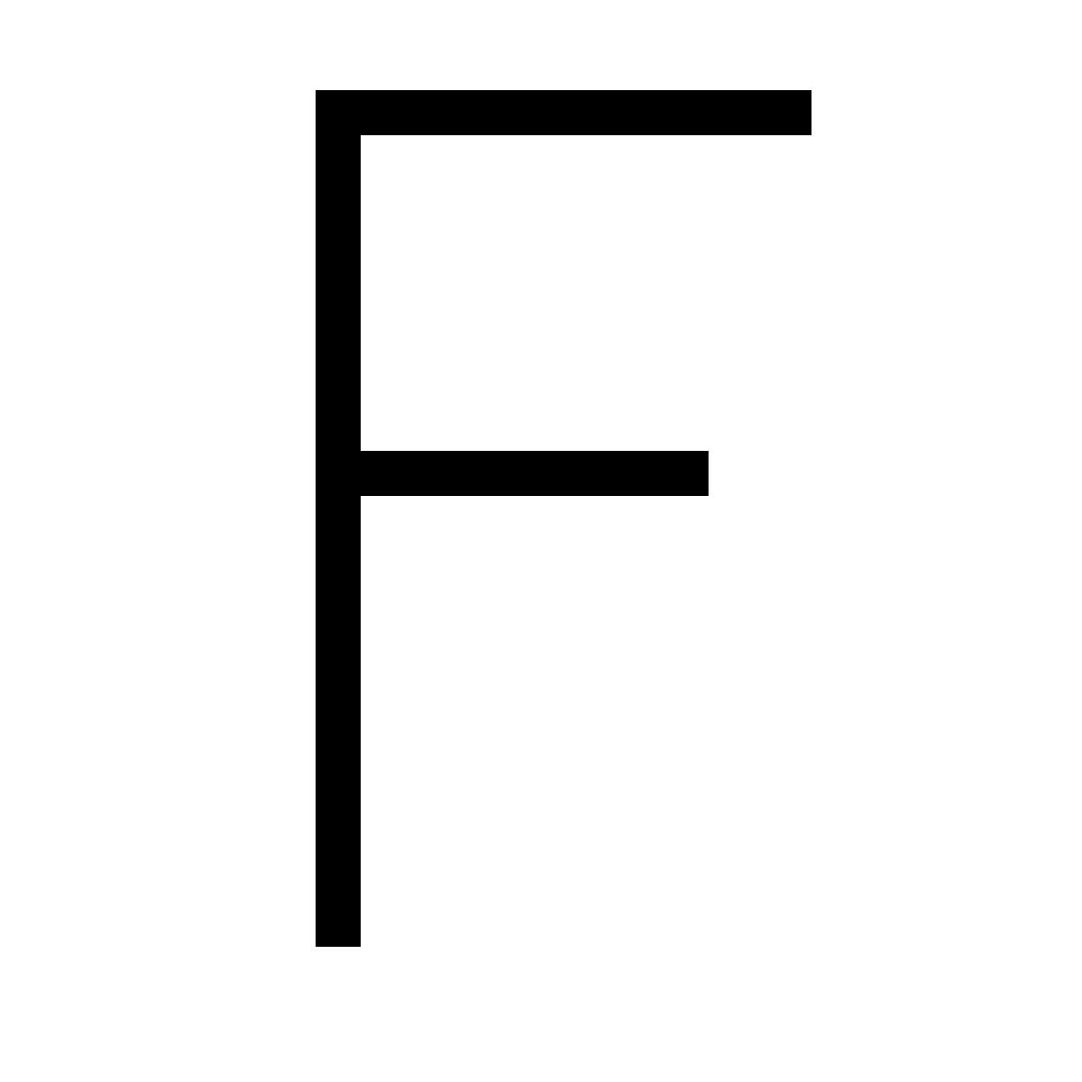 forma thin sharp style f icon
