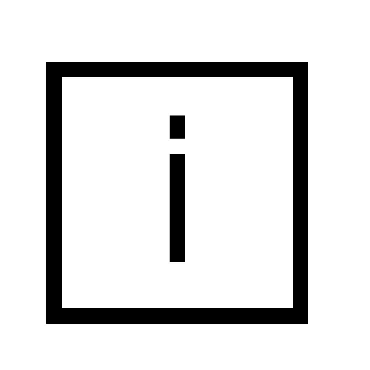 forma thin sharp style знак информации в квадрате icon