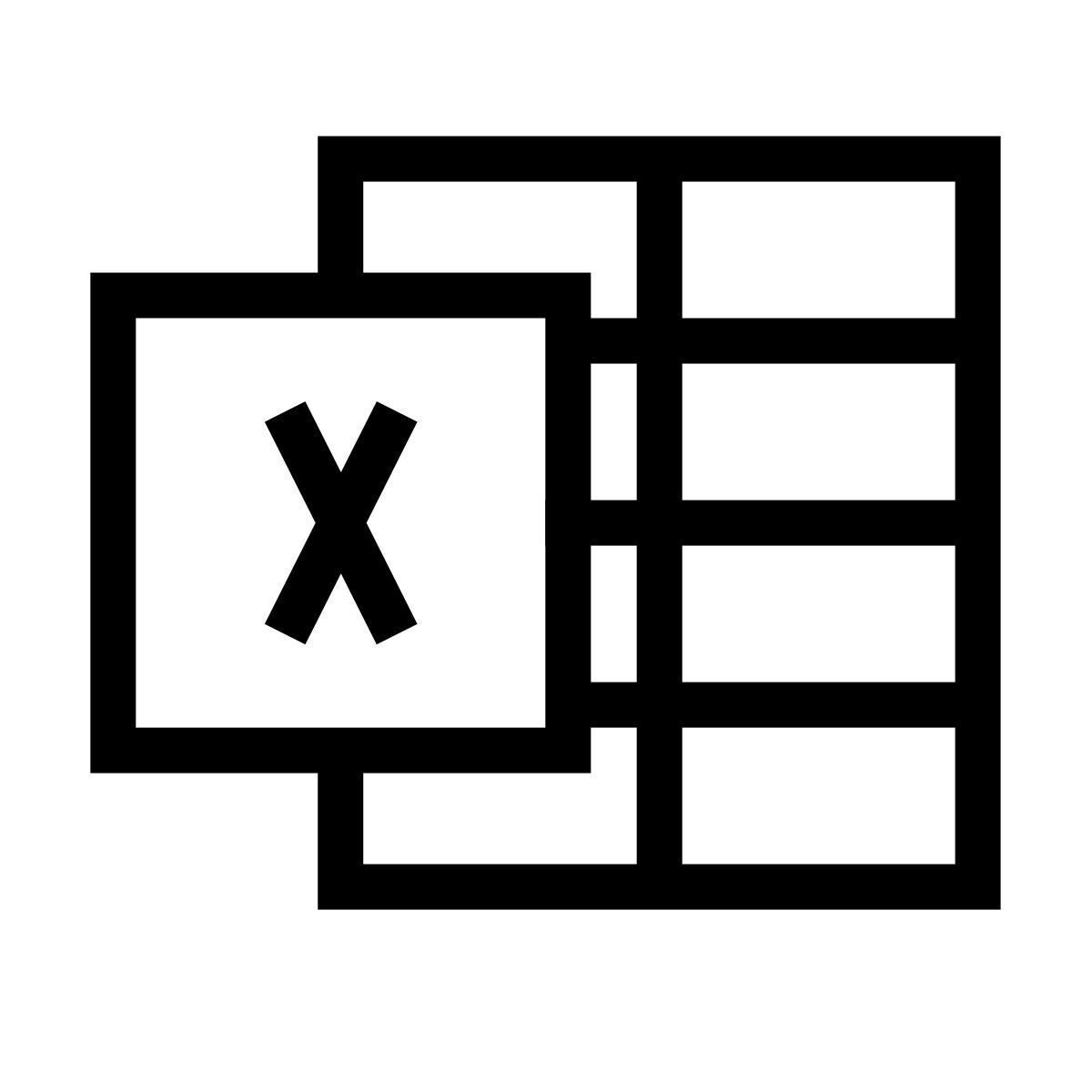 forma thin sharp style microsoft excel 2019 icon