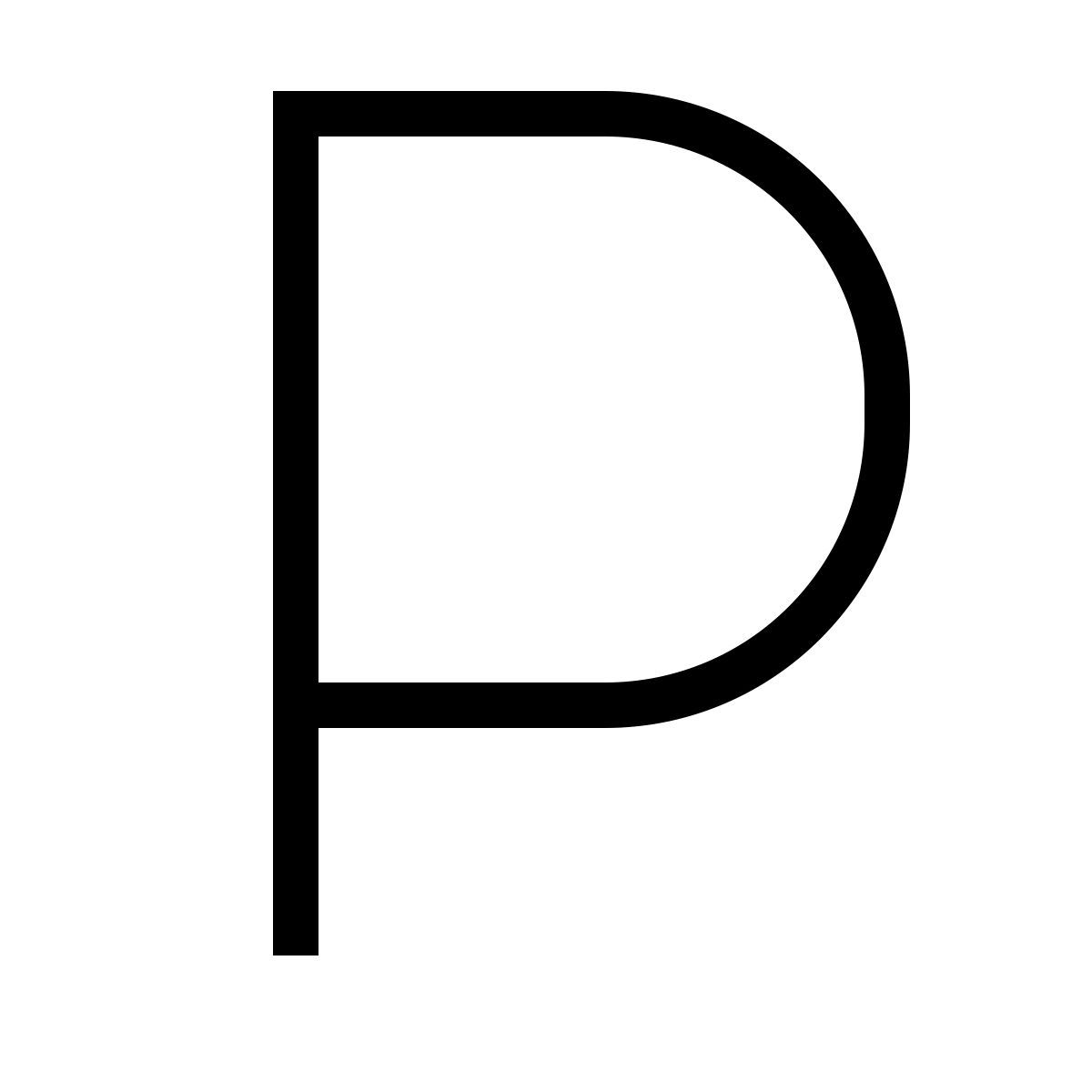 forma thin sharp style p icon