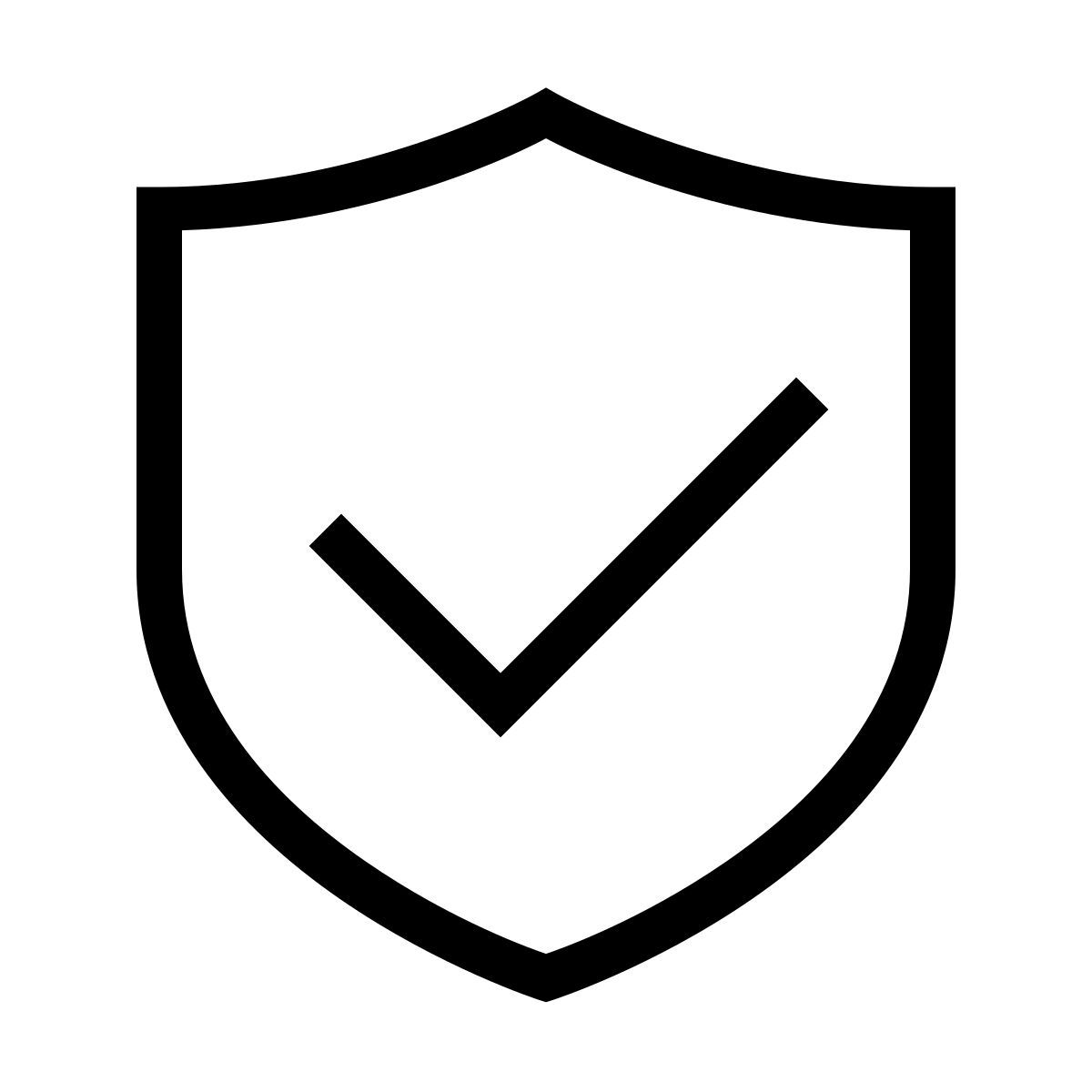 иконка security checked forma thin sharp стиль