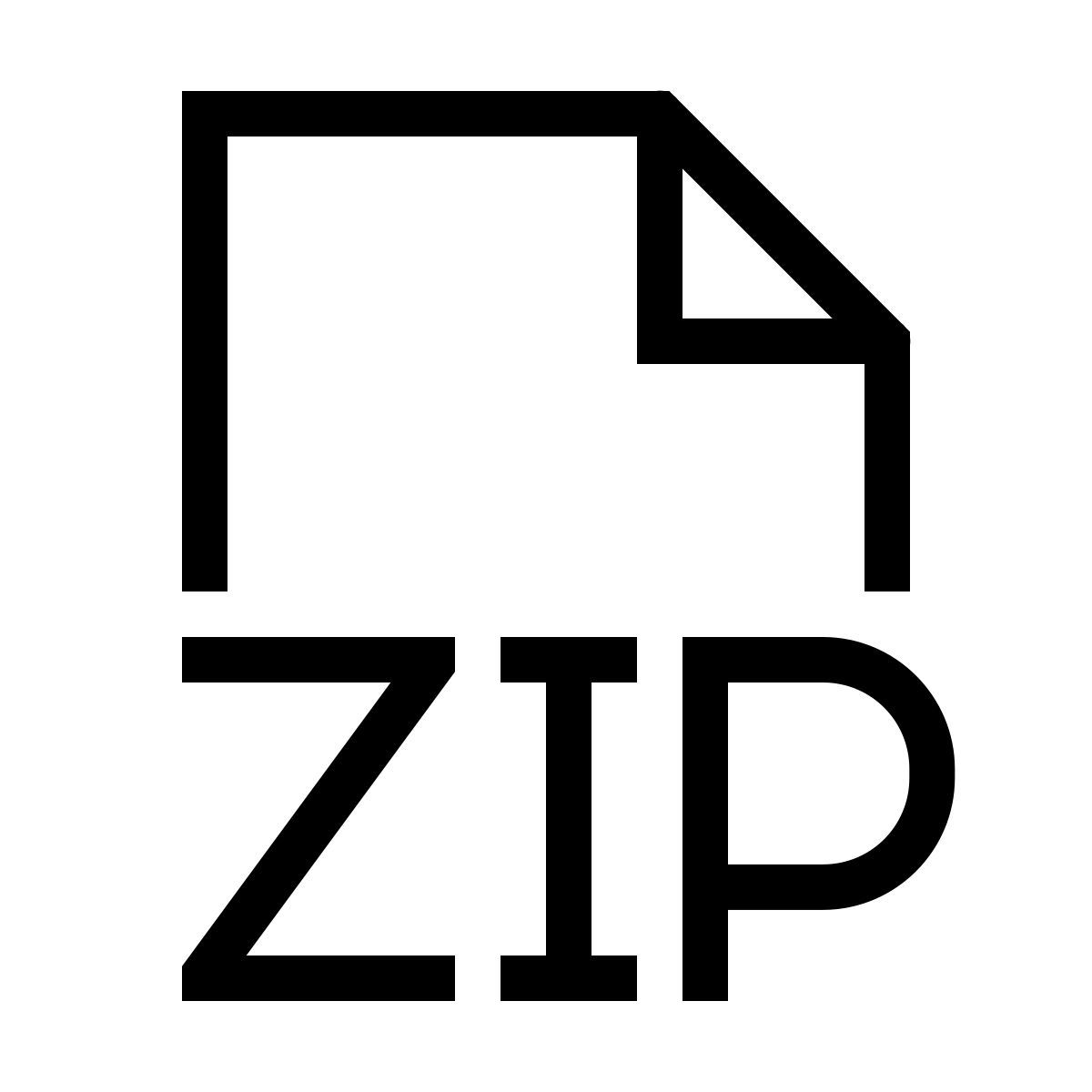 forma thin sharp style zip icon