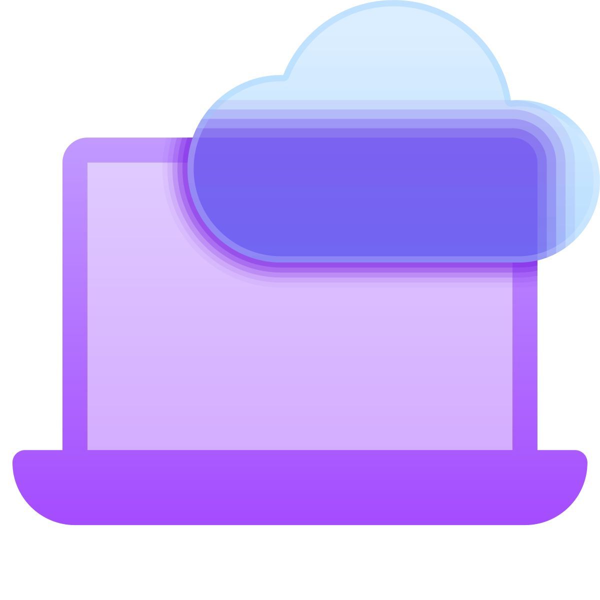 иконка облачные вычисления glassmorphism стиль
