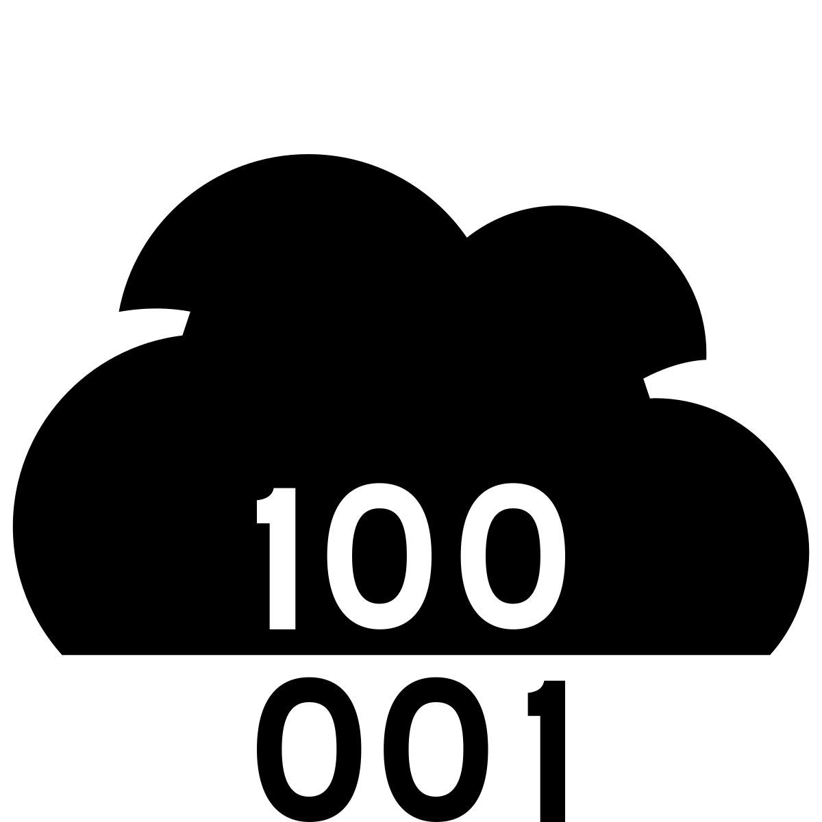 glyph neue style облако двоичный код icon