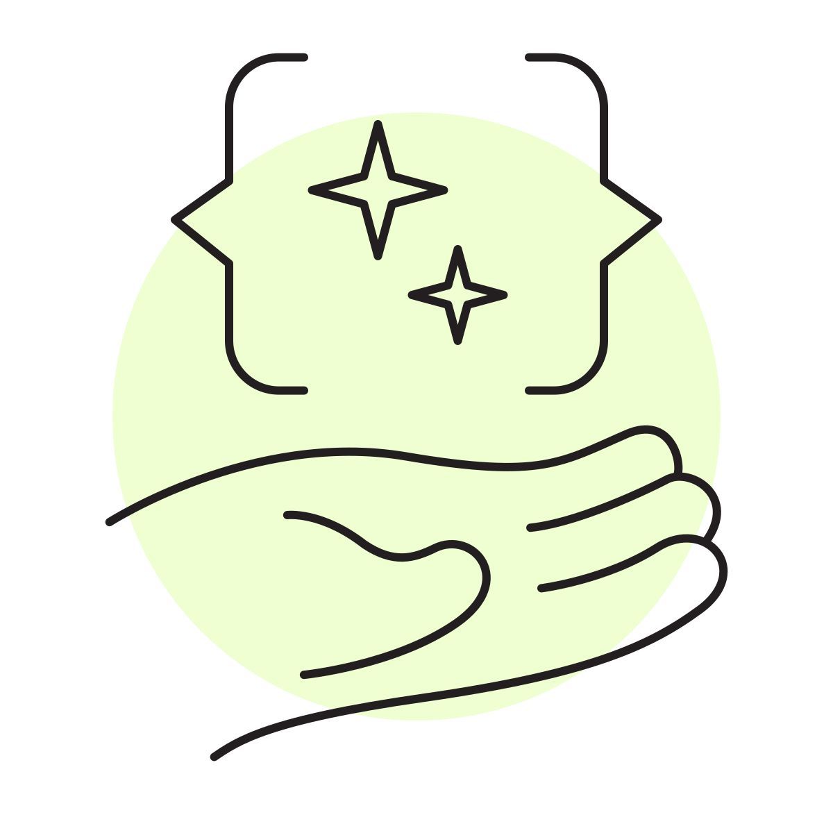 иконка код, сгенерированный ии handsy стиль