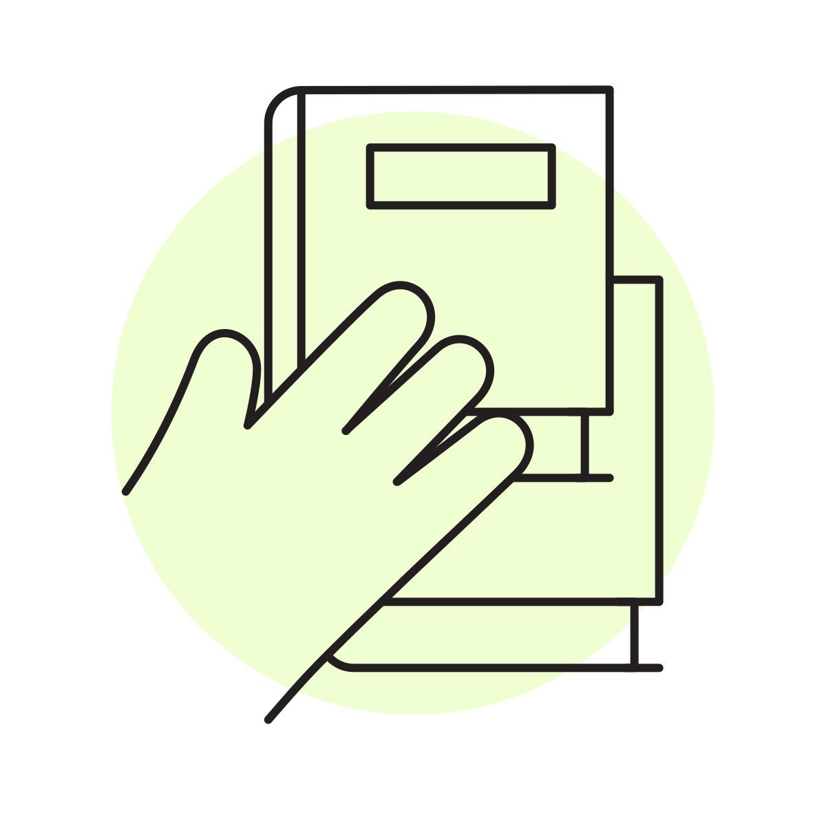 иконка стопка книг handsy стиль