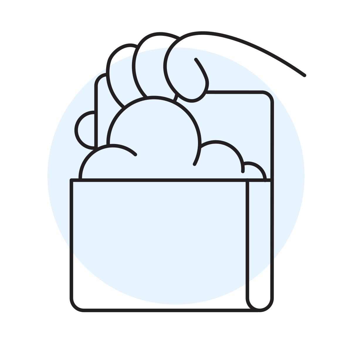 иконка облачная папка handsy стиль