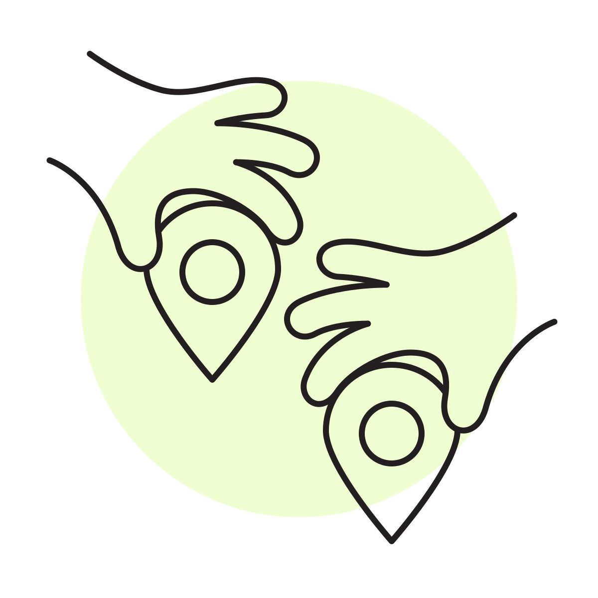 иконка указатели объектов handsy стиль