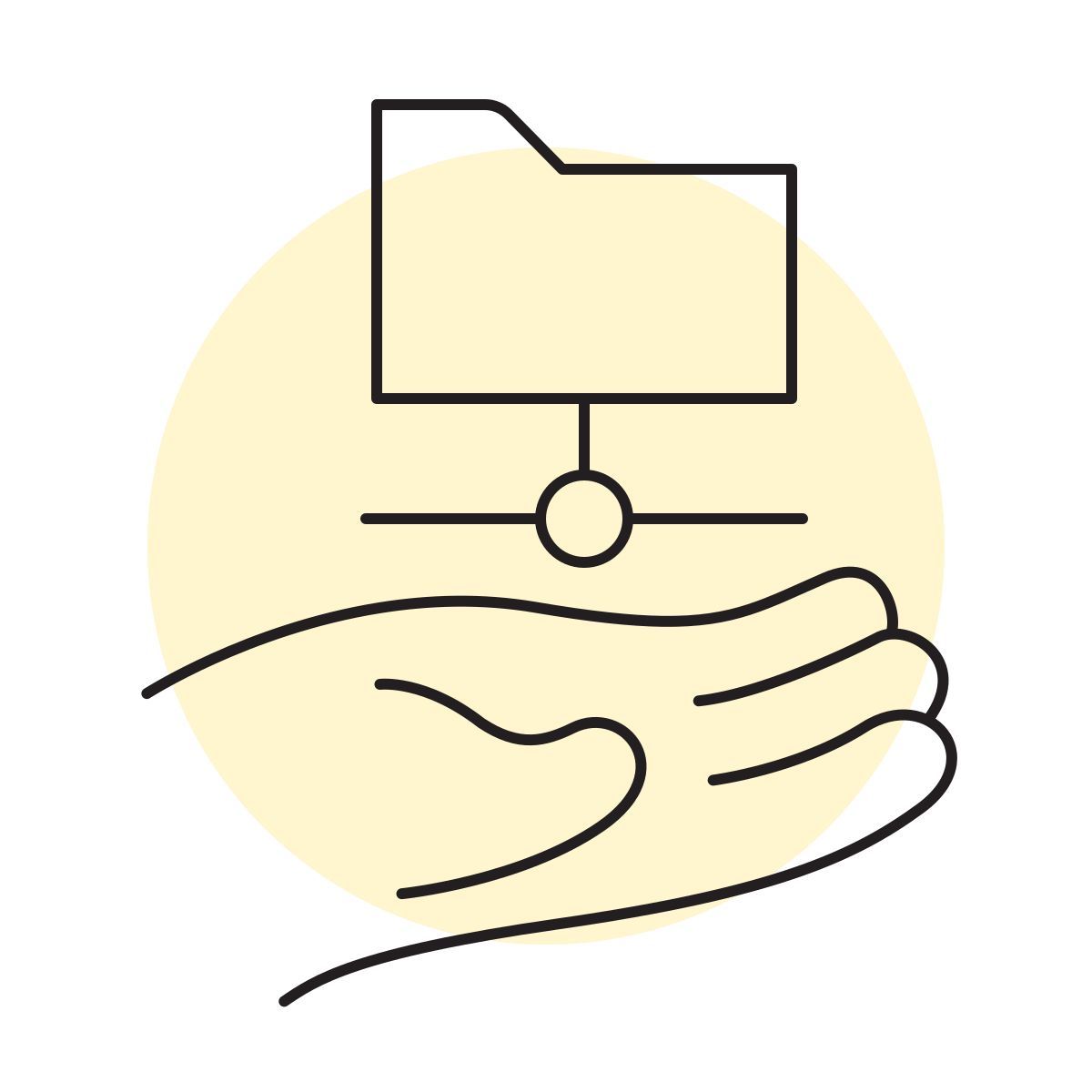 иконка общая папка handsy стиль