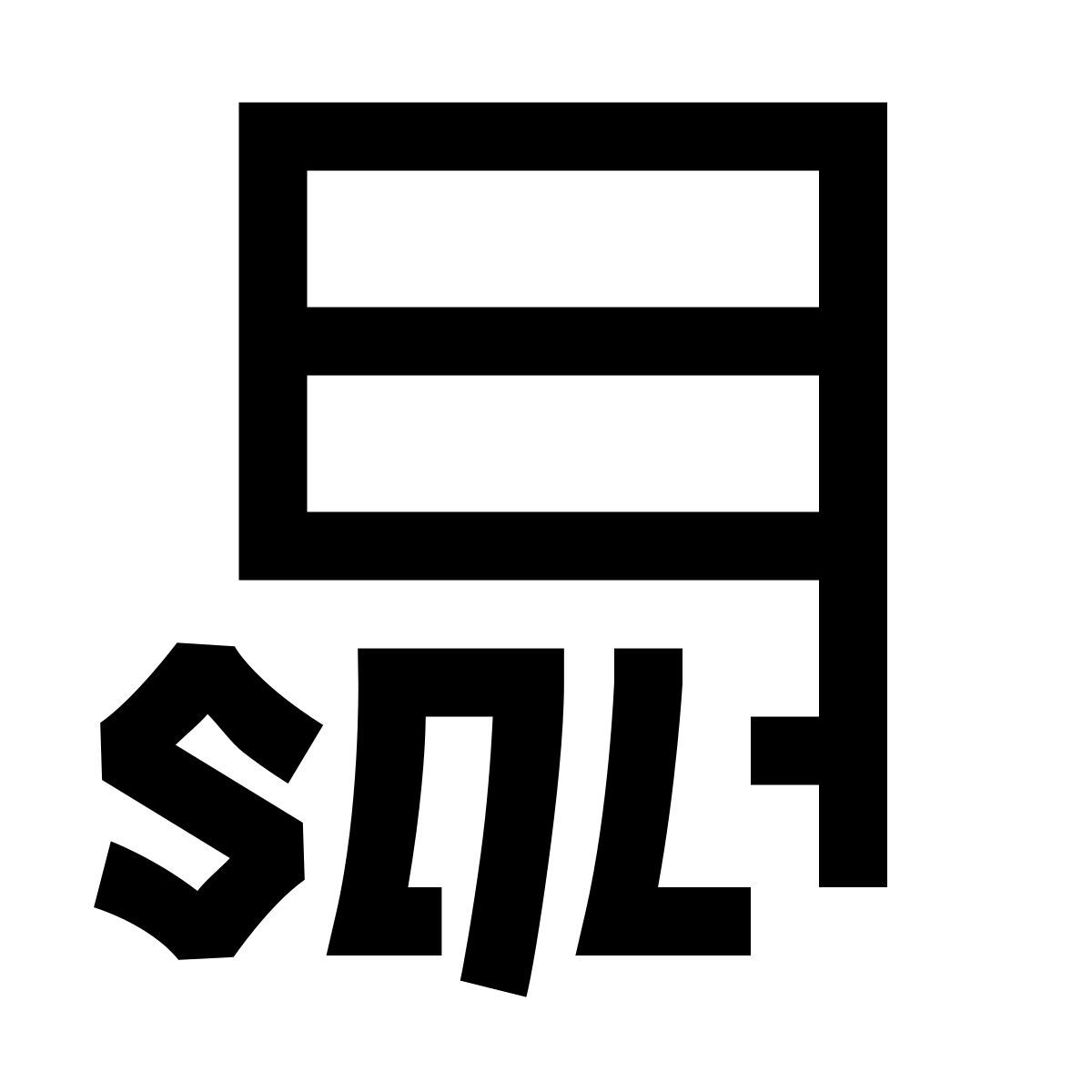 hieroglyphs style sql icon
