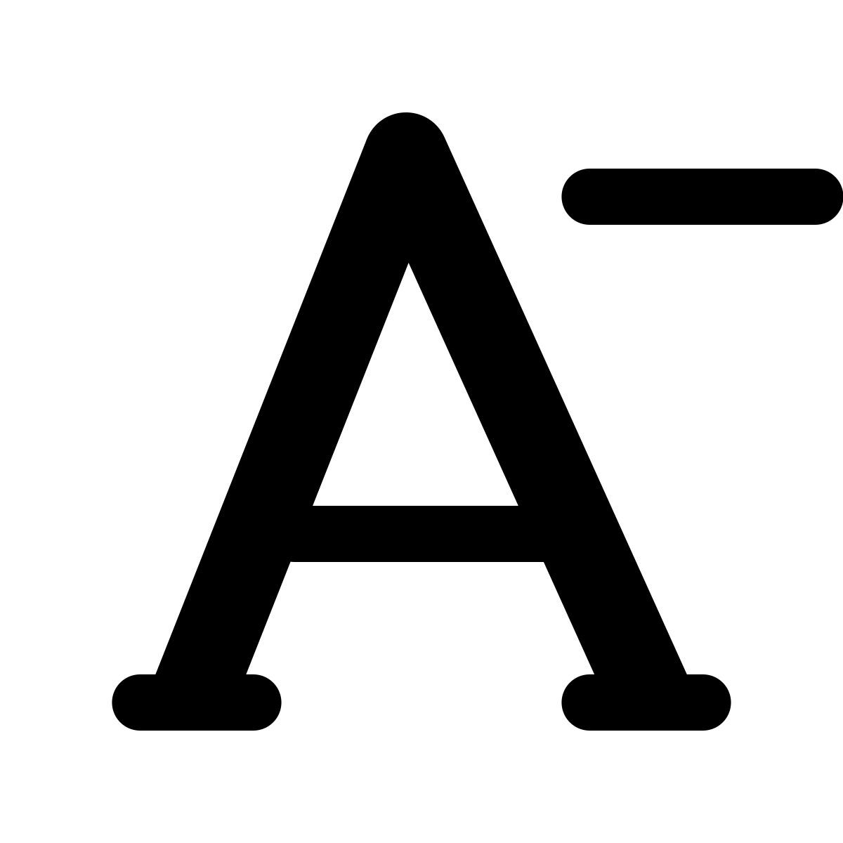 иконка уменьшить шрифт ios 27 glyph стиль