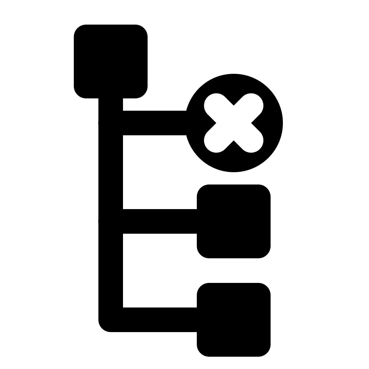 иконка удалить подузел ios 27 glyph стиль