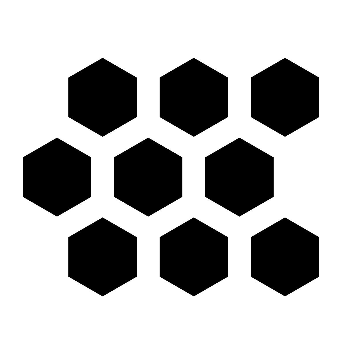 ios 17 glyph style шестиугольная модель icon