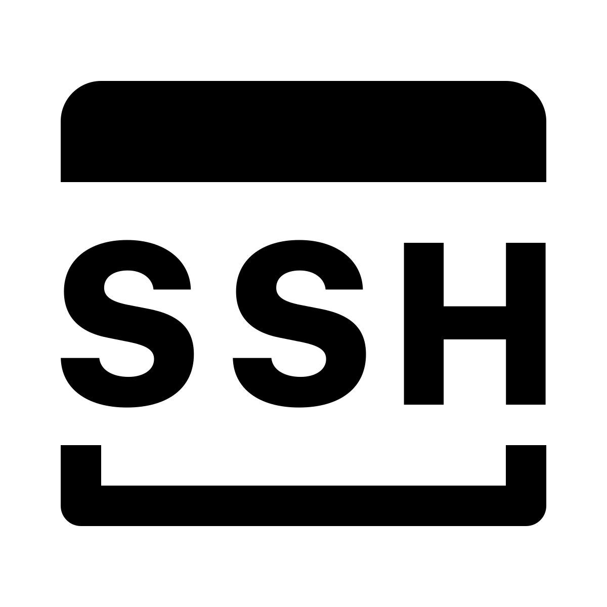 ios 17 glyph style ssh icon