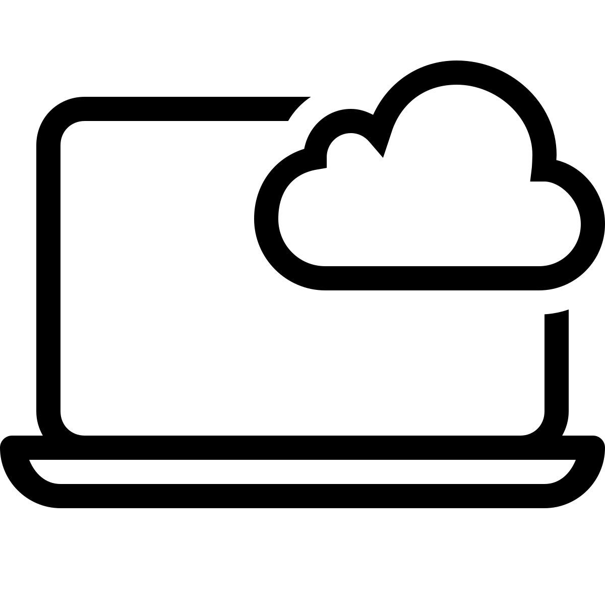 ios 17 outlined style облачные вычисления icon