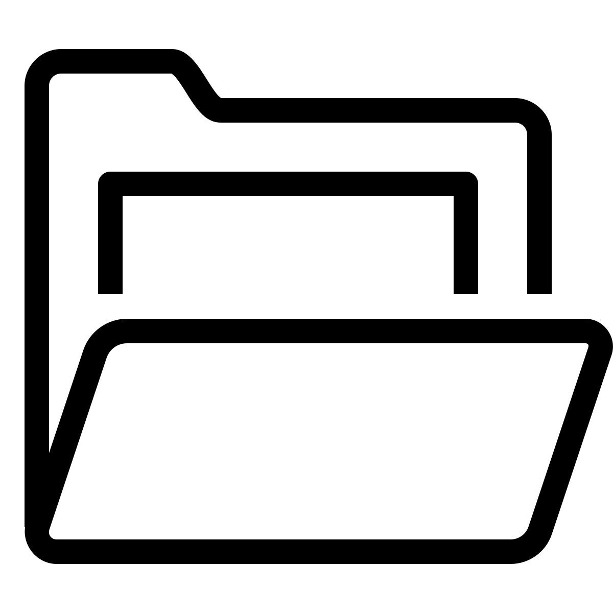 ios 17 outlined style документ в папке icon