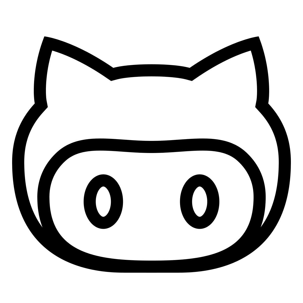 ios 17 outlined style github octocat icon