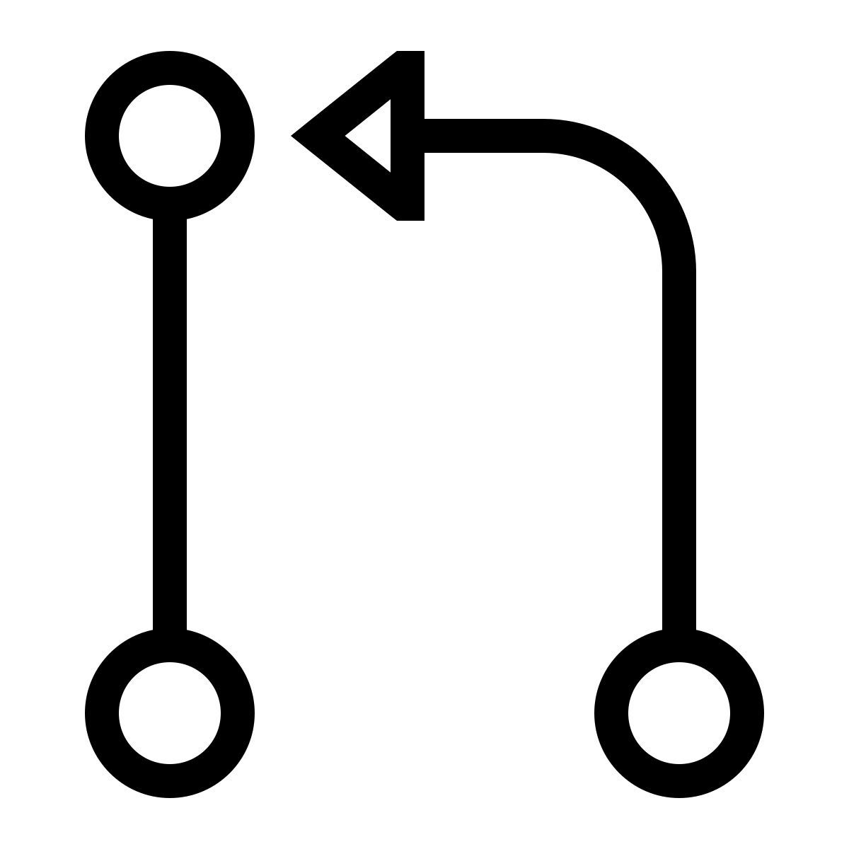 ios 17 outlined style пулл реквест icon