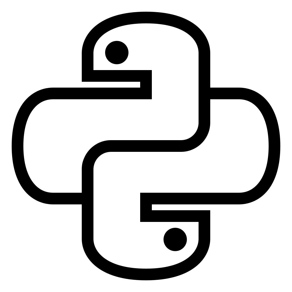 ios 17 outlined style питон icon