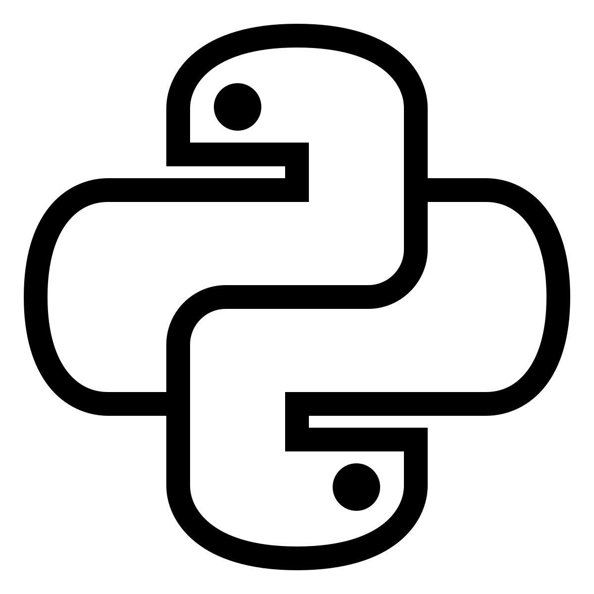ios 17 outlined style питон icon