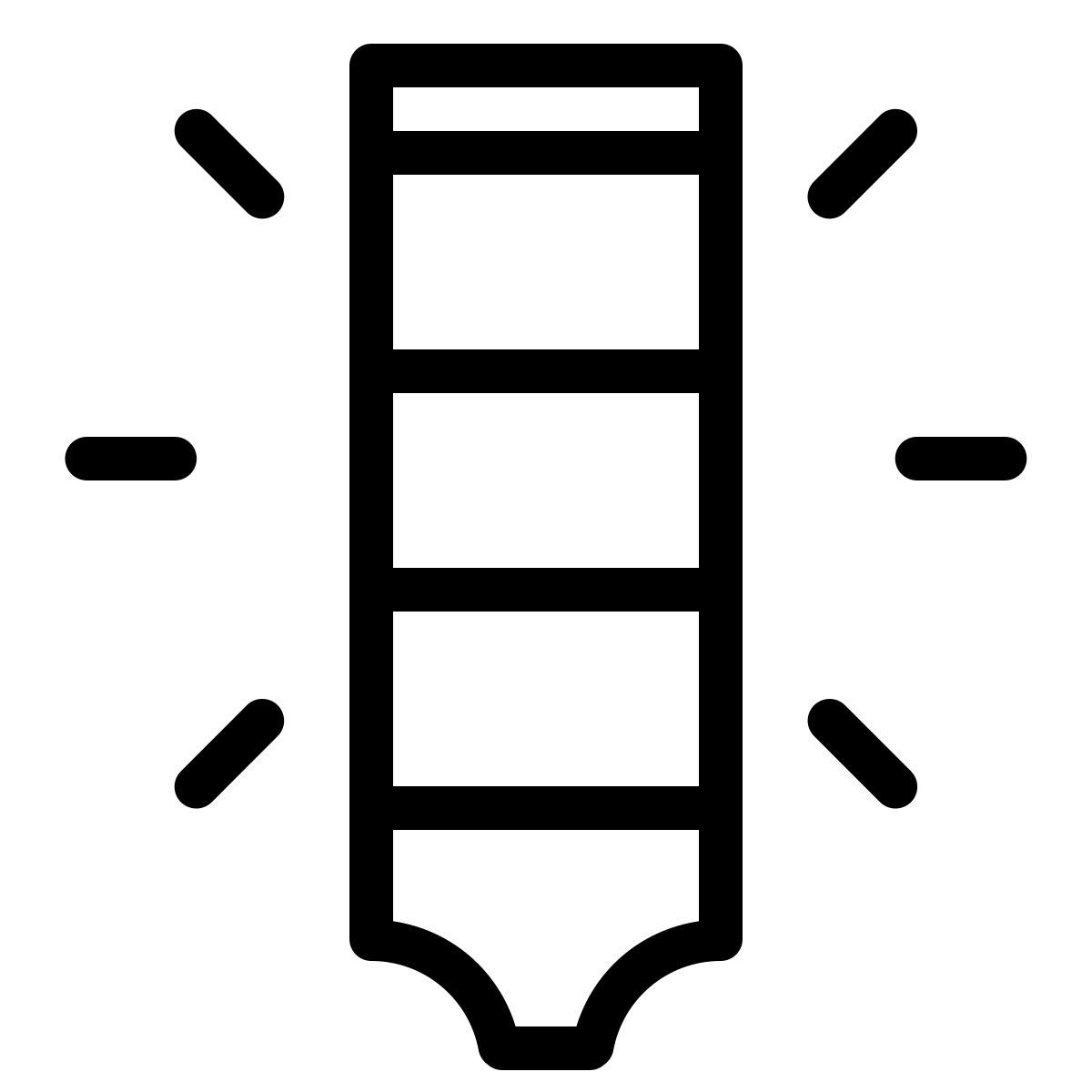 иконка сигнальная лампа ios 27 outlined стиль