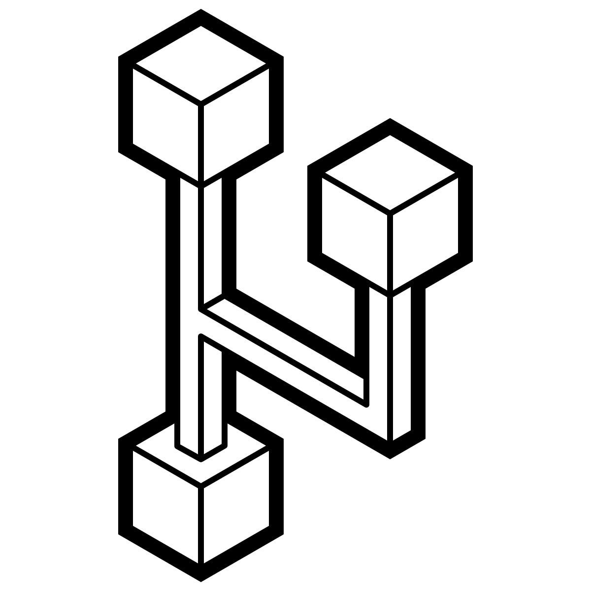 isometric line style форк icon