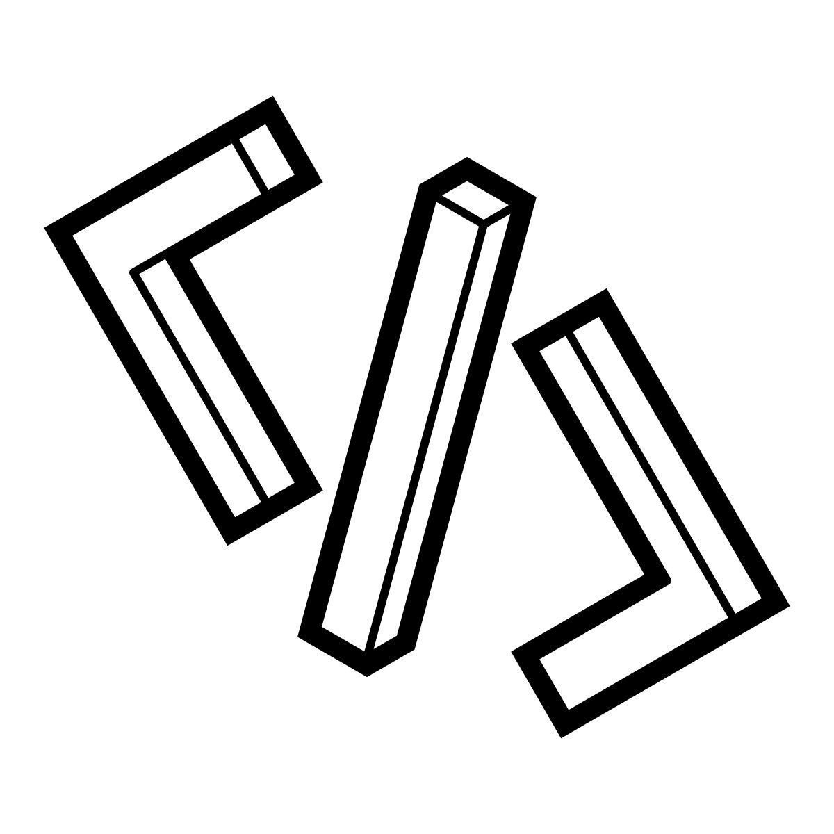 isometric line style dev icon