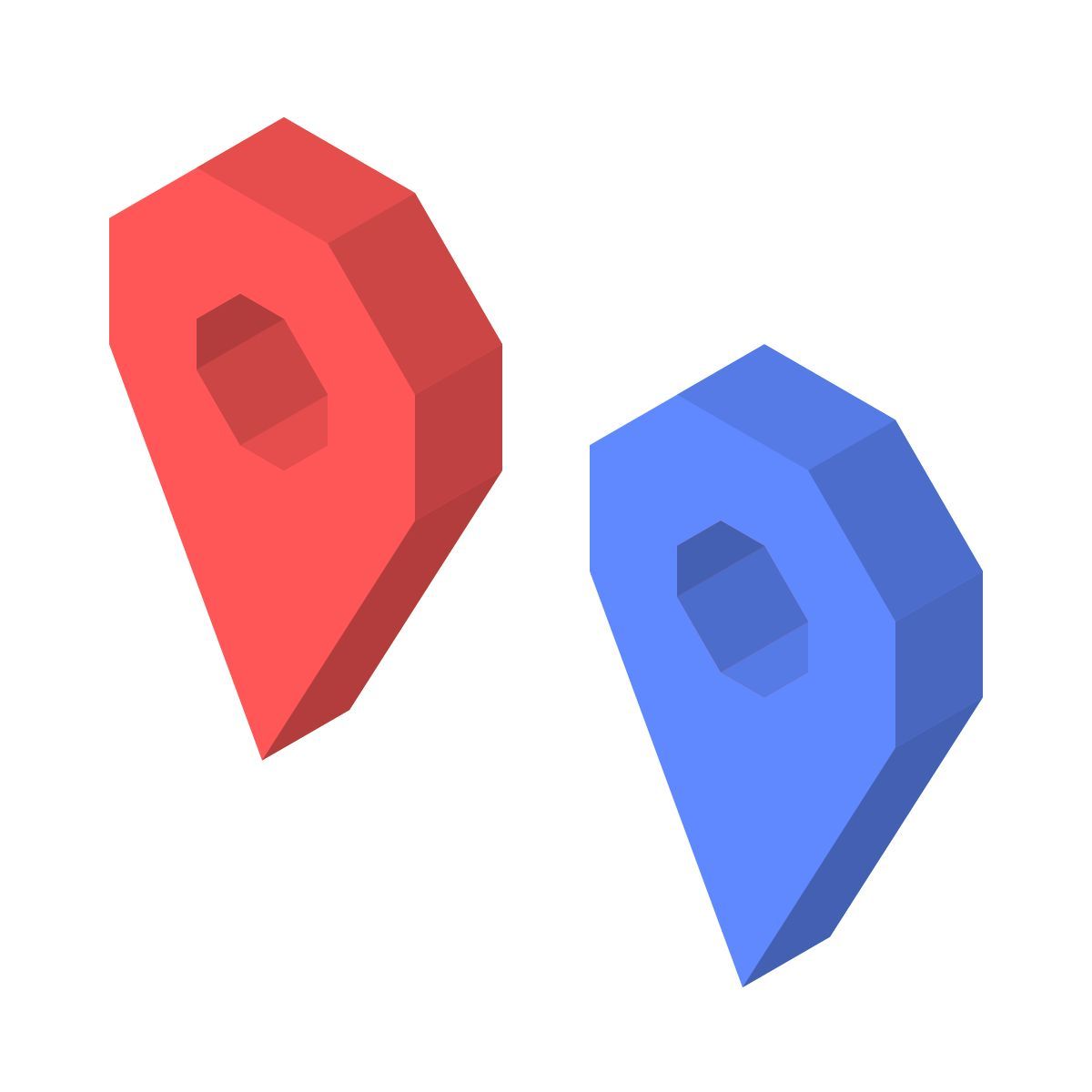 иконка указатели объектов isometric color стиль